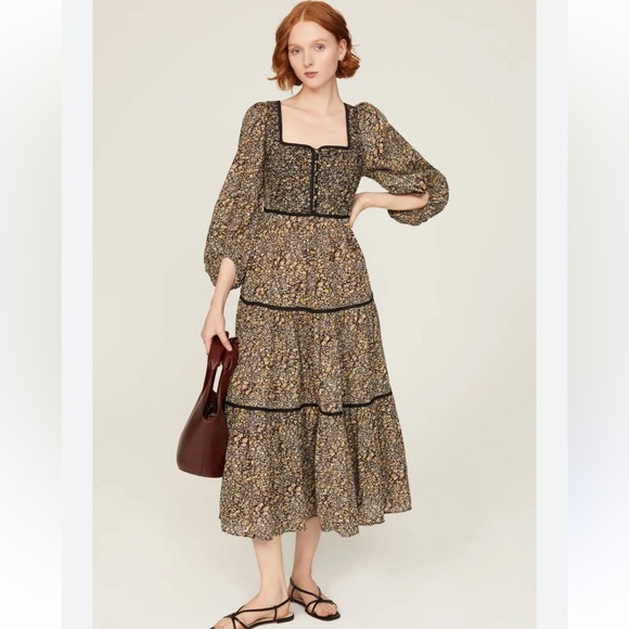 Madewell Dresses & Skirts - Madewell Embroidered Tiered Midi Dress in Cottage Garden 4
